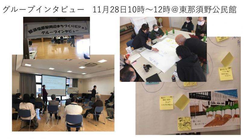 グループインタビュー 11月28日 10時～12時@東那須野公民館 沢山の人々がインタビューに参加している様子の写真